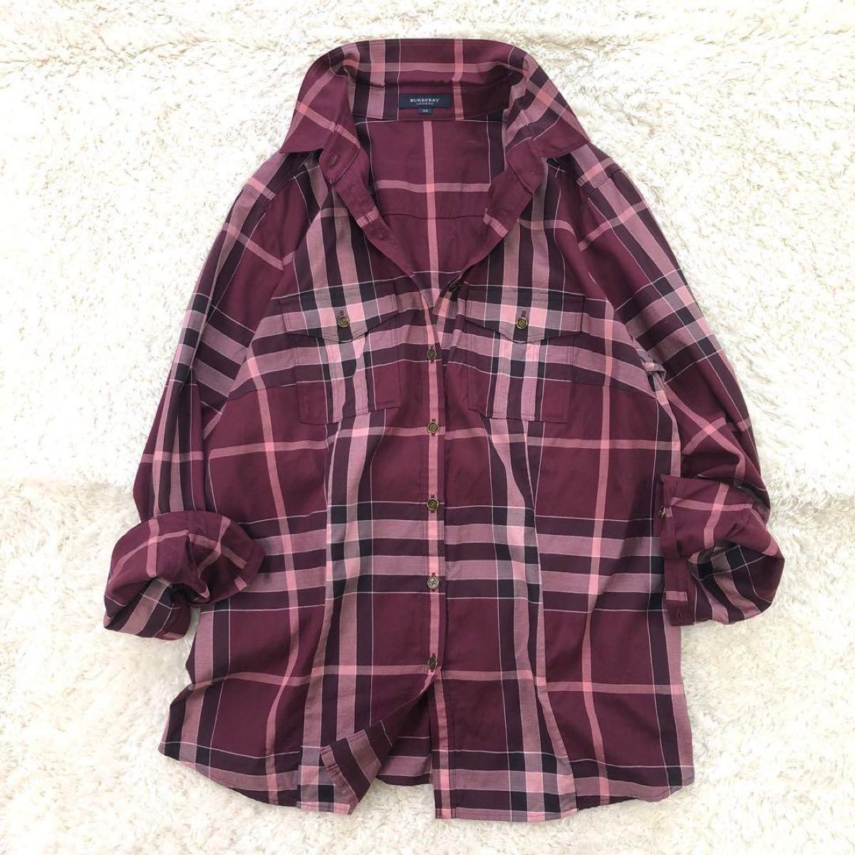 美品 バーバリーチルドレン 長袖シャツ メガチェック 10Y 140㎝ 大きいサイズ】BURBERRY LONDON メガチェック 長袖シャツ 44