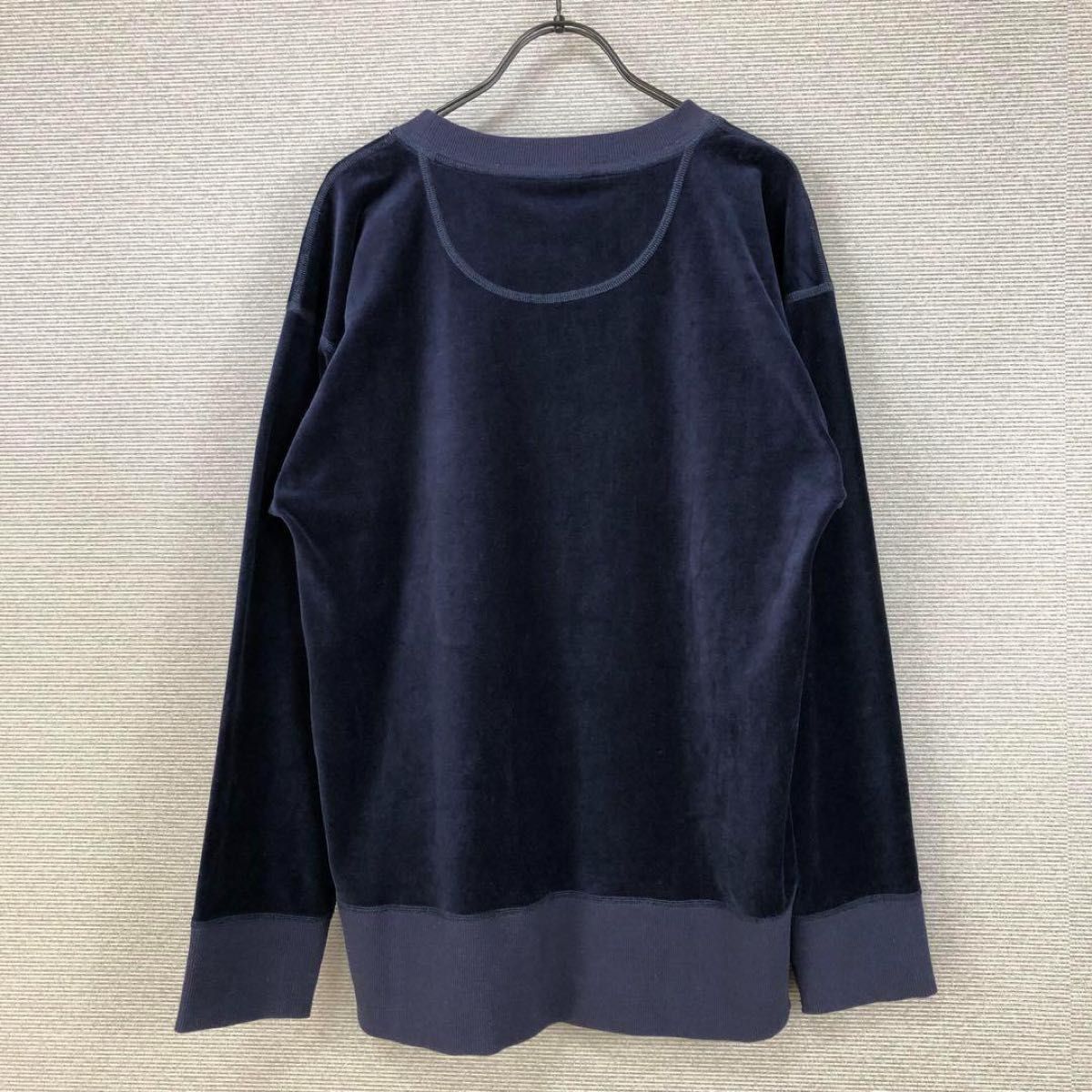 【高級ベロア☆オーブ刺繍】ヴィヴィアンウエストウッド スウェットトレーナー. Vivienne Westwood オーブ刺繍 ベロア スウェット L ネイビー
