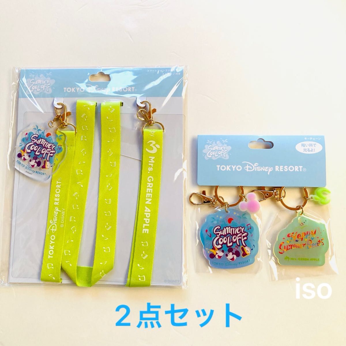 ディズニー&ミセスコラボ スマートフォンアクセサリー&キーホルダー&ピンバッジ★ ディズニー Mrs GREEN APPLE サマークールオフ ミセス コラボ
