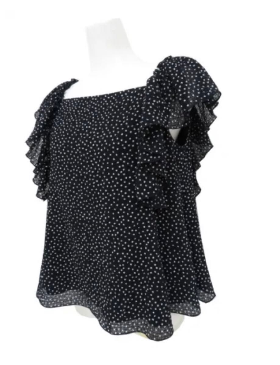 foxey☆。・フリル半袖 人気完売‼︎ FOXEY NEW YORK 24ss フリルドット柄カットソー トップス