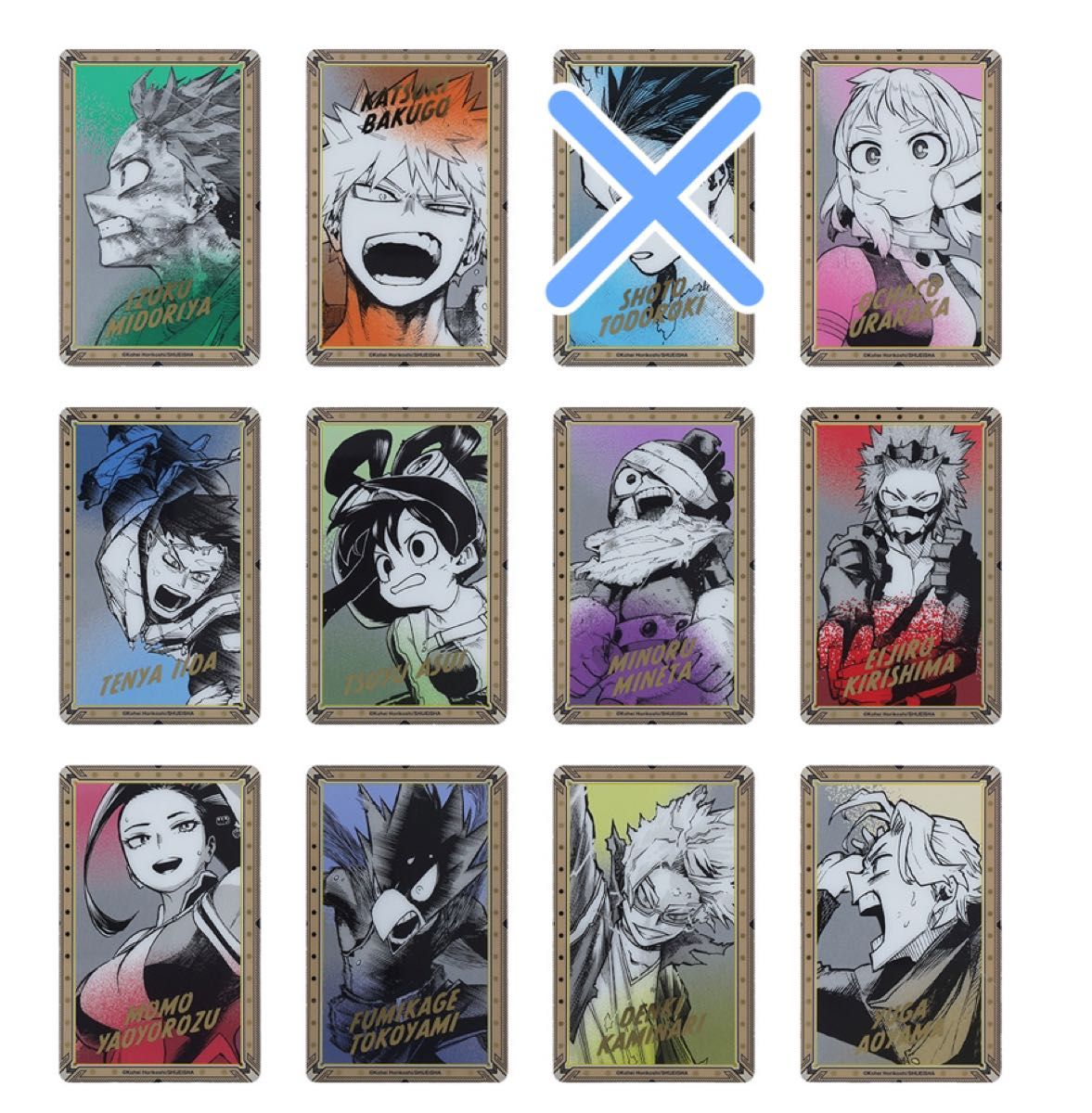 僕のヒーローアカデミア ヒロアカ 原画展 箔押しクリアカード 僕のヒーローアカデミア ヒロアカ 原画展 箔押しクリアカード