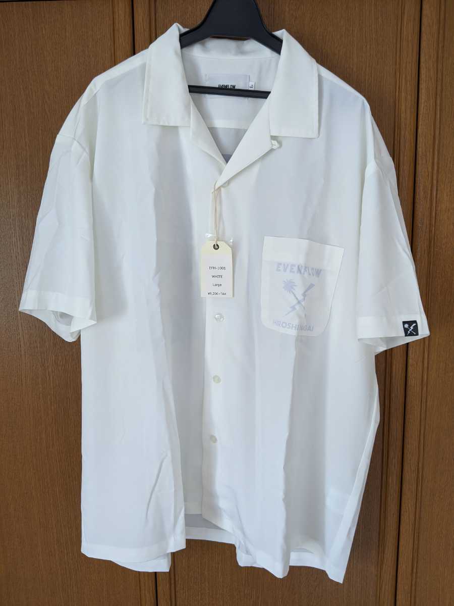 EVENFLOW 永井博デザイン 半袖シャツ　白色　Lサイズ　ホワイト　即決　新品未使用