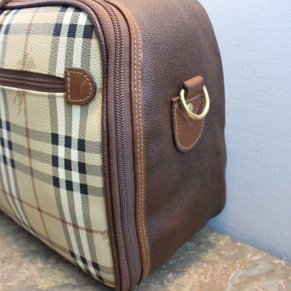 BURBERRYS CHECK PATTERNED HAND BAG MADE IN ITALY/ Burberry z в клетку ручная сумочка 