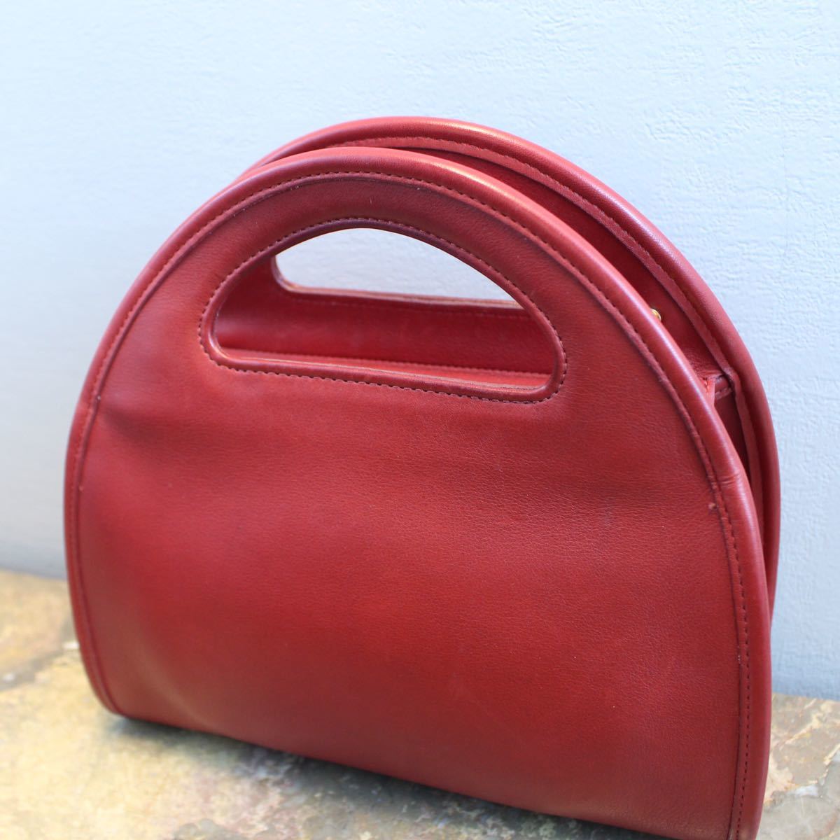 OLD COACH HALF MOON TYPE LEATHER 2WAY SHOULDER BAG MADE IN  USA/オールドコーチハーフムーン型レザー2wayショルダーバッグ