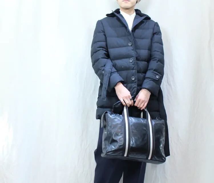 BALLY LINE LEATHER BUSINESS BPSTON BAG MADE IN SWITZERLAND/バリーラインレザービジネスボストンバッグ