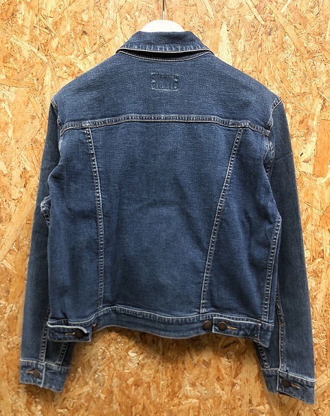 Wrangler Wrangler M lady's Denim jacket Tracker jacket plain long sleeve both . pocket button stop cotton × polyurethane blue group 