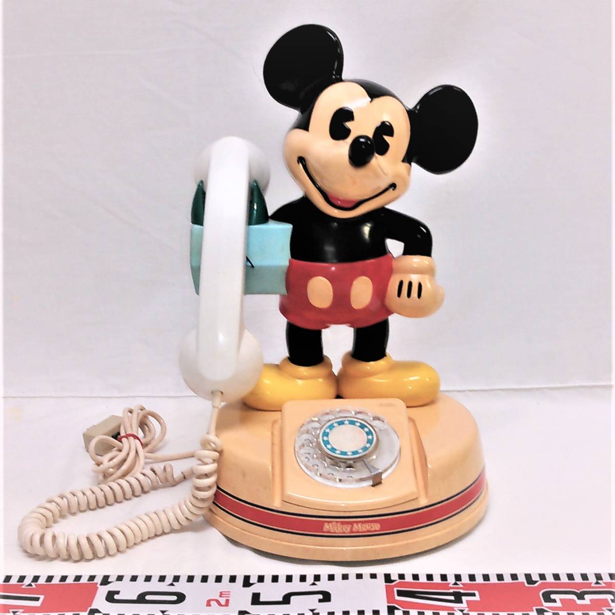 * communication { analogue desk telephone vessel : Mickey Mouse .}( Showa era model 55 year 4 month )[ box less * used ]*