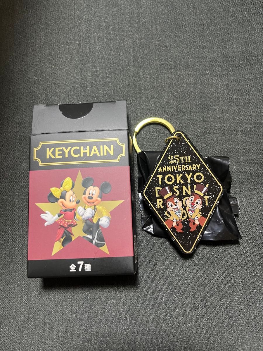 ディズニーストア 25周年限定 キーチェーン チップ デール ディズニーストア 25周年 シークレットキーチェーン チップ