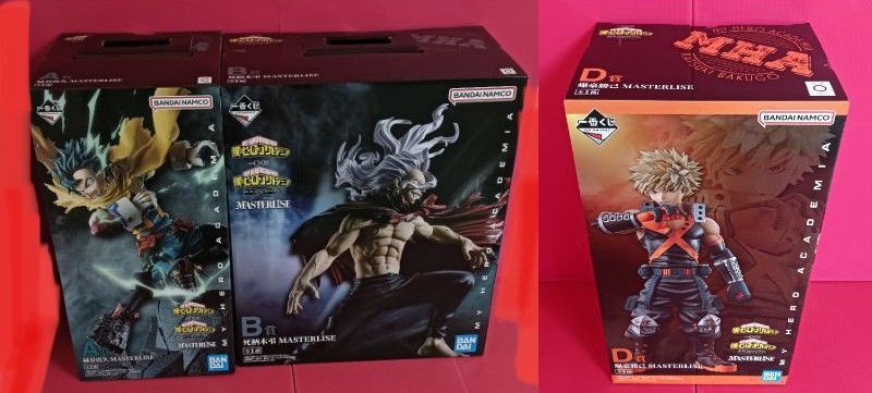 一番くじ 僕のヒーローアカデミア フィギュア空箱セット 3点【未開封】セット A賞緑谷出久/B賞死柄木弔/D賞爆豪勝己