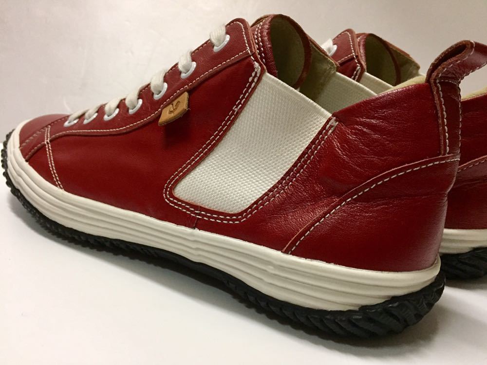 オンラインストア直売 ほぼ新品!! SPINGLE MOVE スピングルムーブ 日本製 レザースニーカー SPM-442 RED 赤 LL サイズ / カンガルーレザー サイドゴア 正規品 オンラインストア直売 ほぼ新品!! SPINGLE MOVE スピングルムーブ 日本製 レザースニーカー SPM-442 RED 赤 LL サイズ / カンガルーレザー サイドゴア 正規品