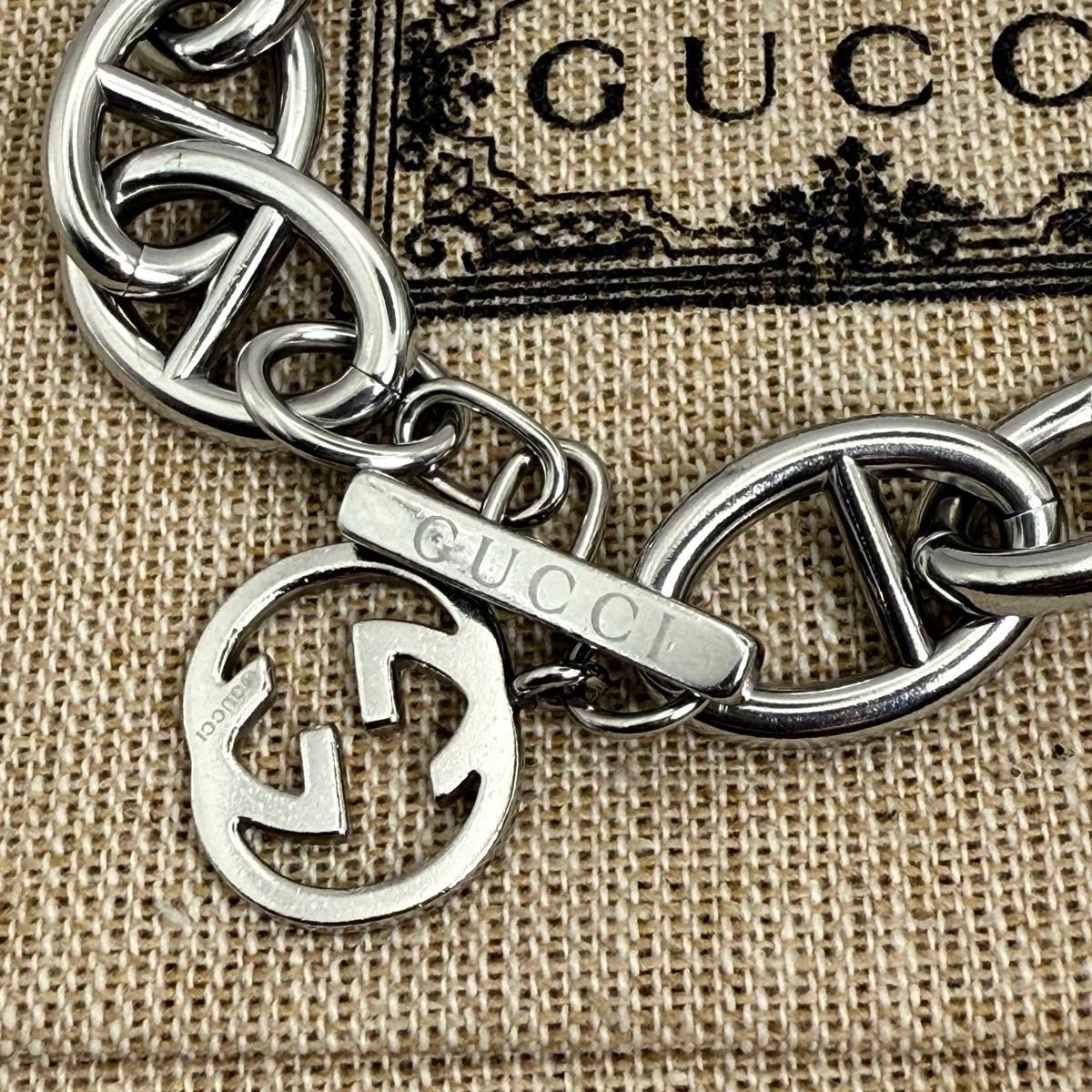 【極美品】GUCCI アンカーチェーン ブレスレット シェーヌダンクル 2 極美品】GUCCI アンカーチェーン ブレスレット シェーヌダンクル