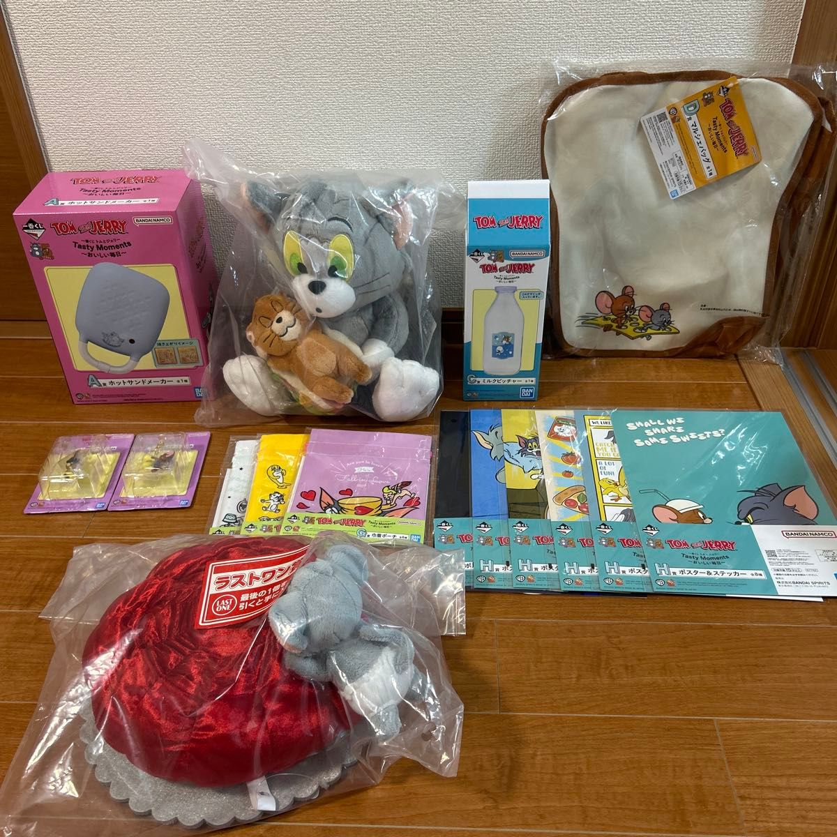 トムジェリ ぬいぐるみ ハッピーくじ プライズ マルシェバッグ 一番くじ さかな トムとジェリー 一番くじ A B C D F G H ラストワン賞|Yahoo