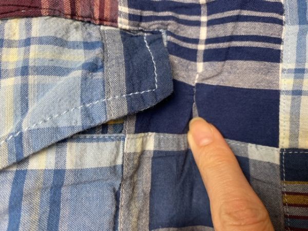 00\'s Polo Ralph Lauren ma гонг s проверка лоскутное шитье cargo шорты (38) 00 годы старый бирка шорты 