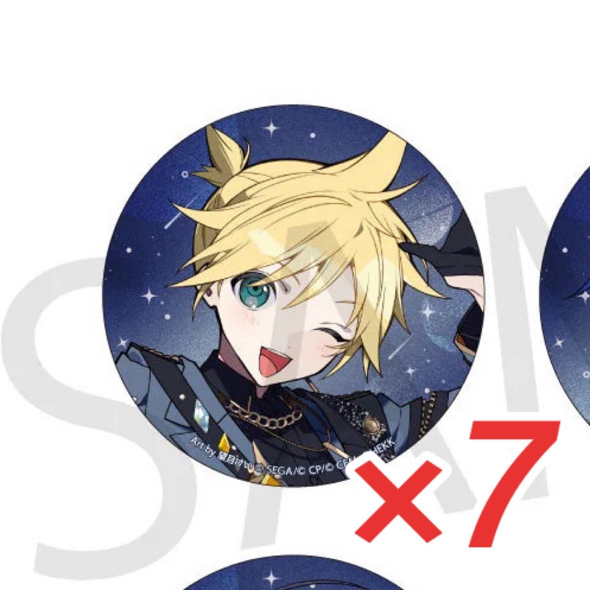 鏡音レン コネクトライブ プロセカ あんスタ メタリック缶バッジ 76mm プロセカ×あんスタ】プロセカ コネクトライブ メタリック缶