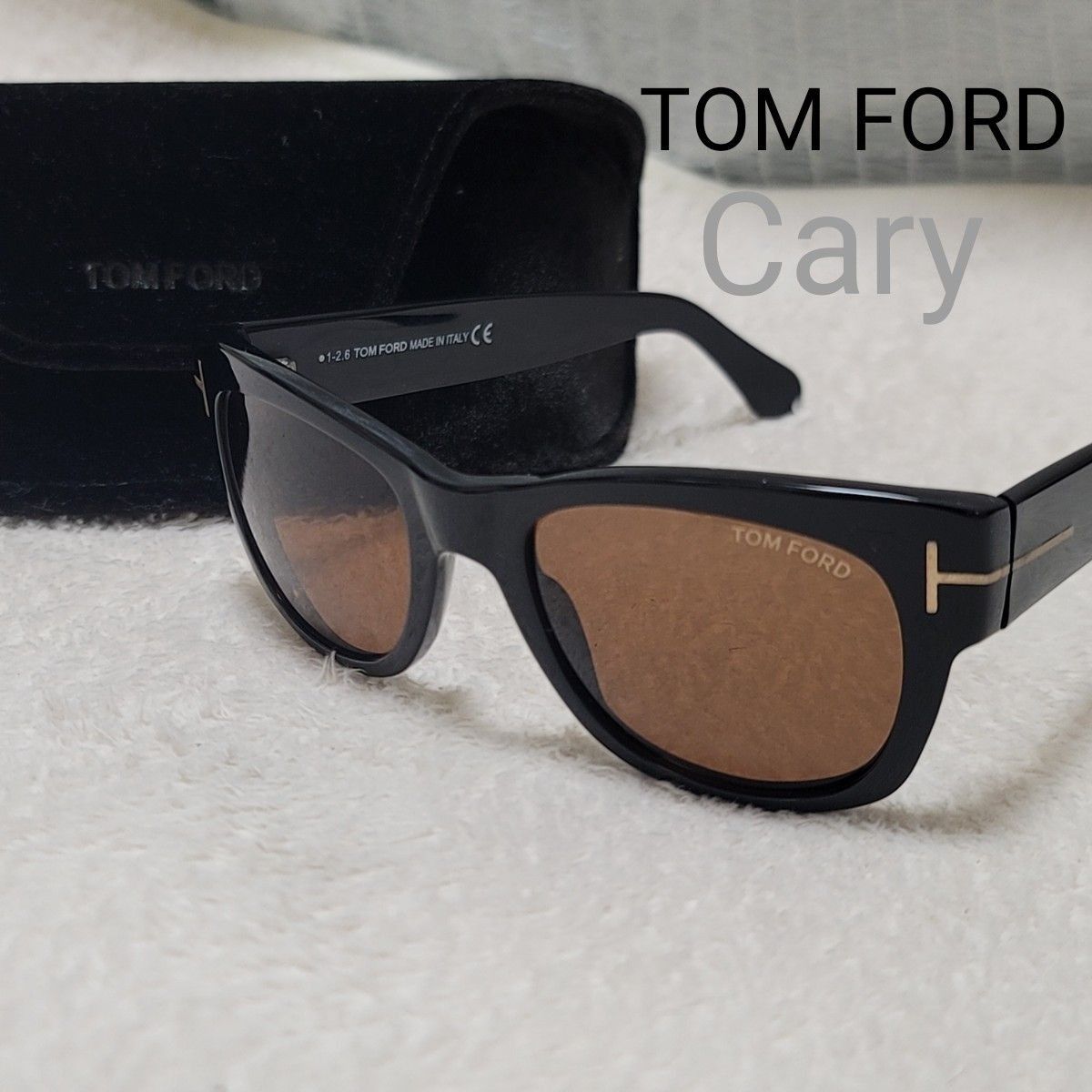 TOM FORD トムフォード TF58 Cary ブラック ケース、箱 美品】トムフォード Cary TF58 サングラス ケース クロス付き