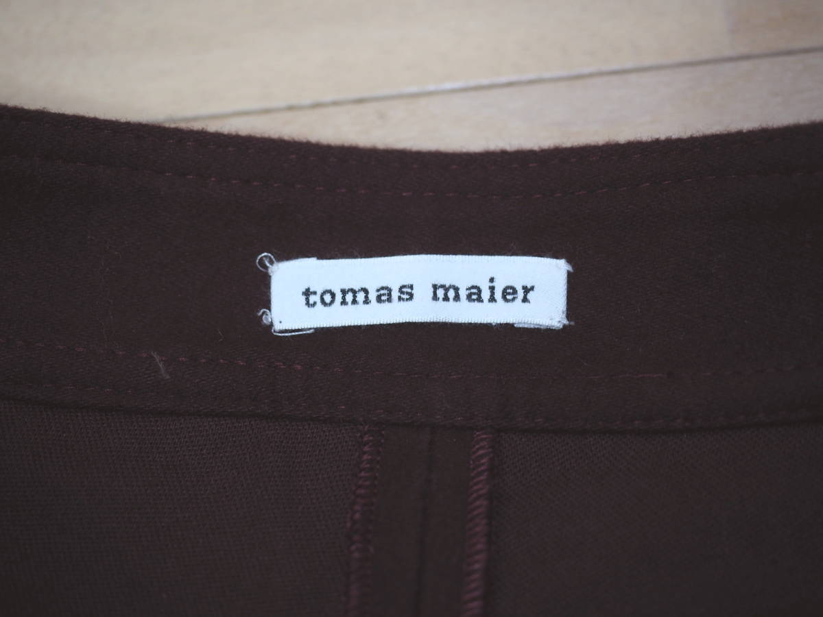 美品 TOMAS MAIER トーマスマイヤー 15AWモールスキンキュロットスカート2ボルドー Italy製 ボッテガヴェネタ_画像3