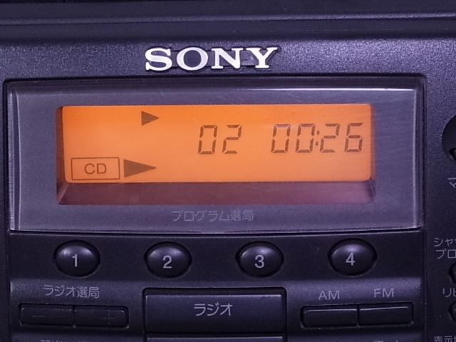 SONY CFD-38 ラジオ受信 CD再生可能です カセット再生及び録音NG ジャンク品 管理番号 20022002_画像3