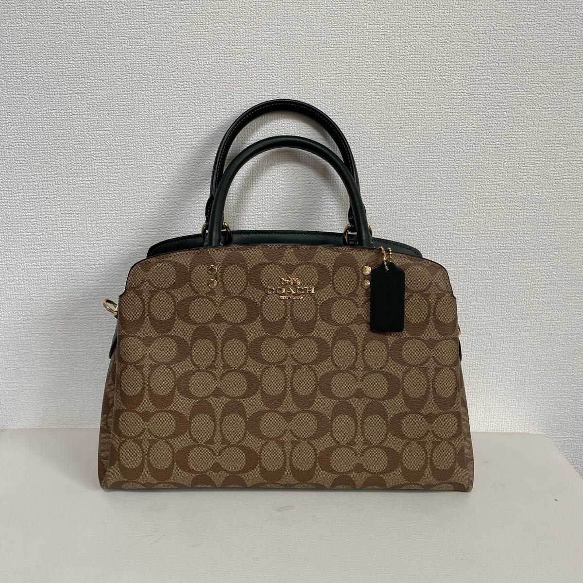 COACH コーチ シグネチャー 2wayショルダーバッグ PVCレザーブラウン COACH コーチ ハンドバッグ シグネチャー レザー PVC ショルダー