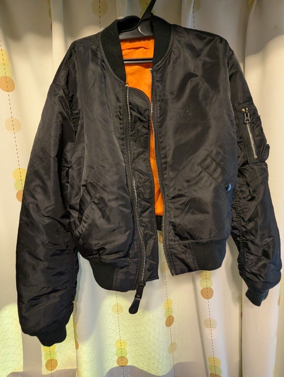 アルファインダストリーズ フライトジャケット L MA-1 ネイビー USA製 Alpha Industries アルファ インダストリーズ ALPHA MA-1