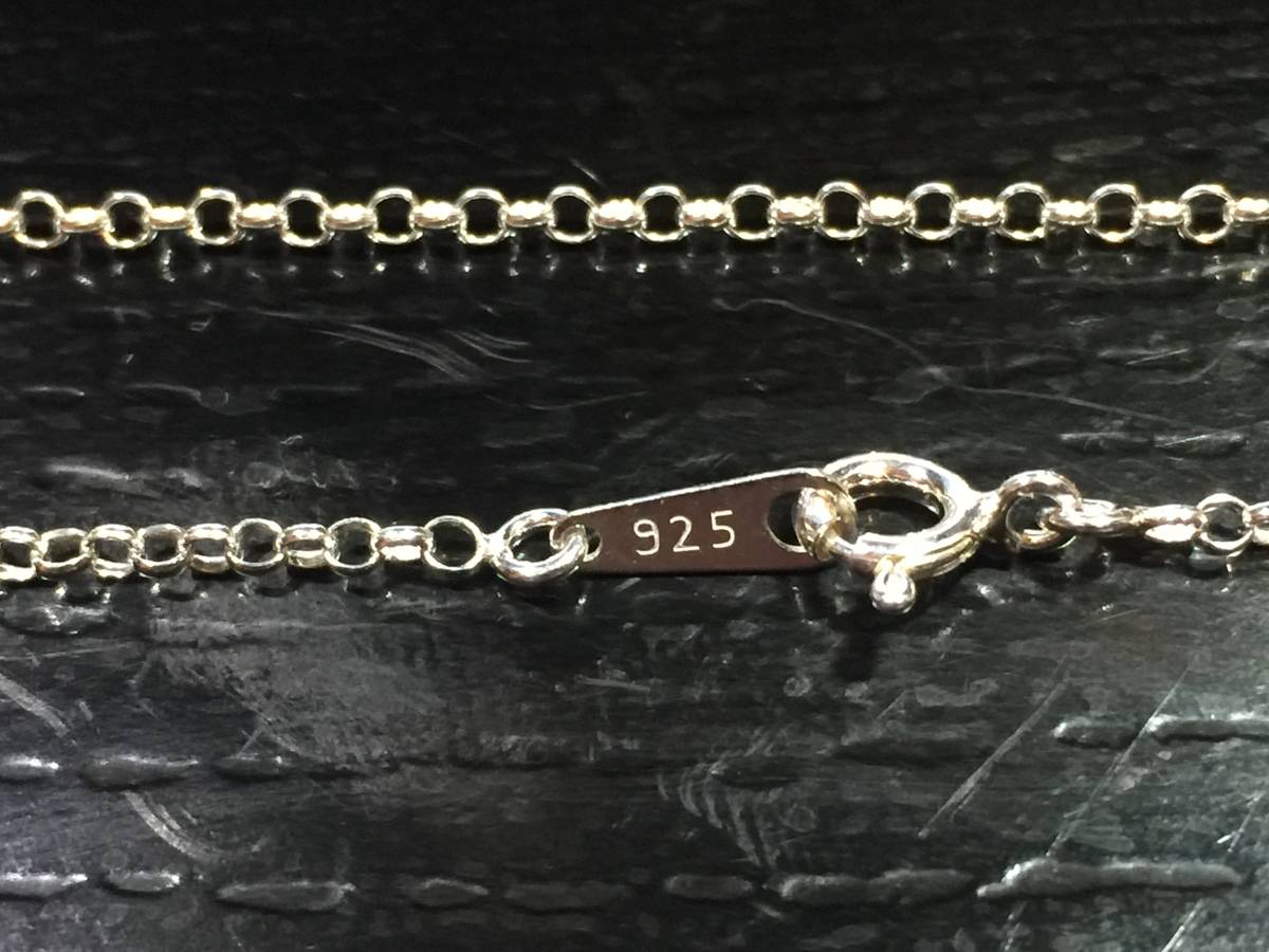送料無(wú)料 シルバー925/ ロールチェーンネックレス / 刻印有 50cm 1.9ミリ幅　(R40-50) 