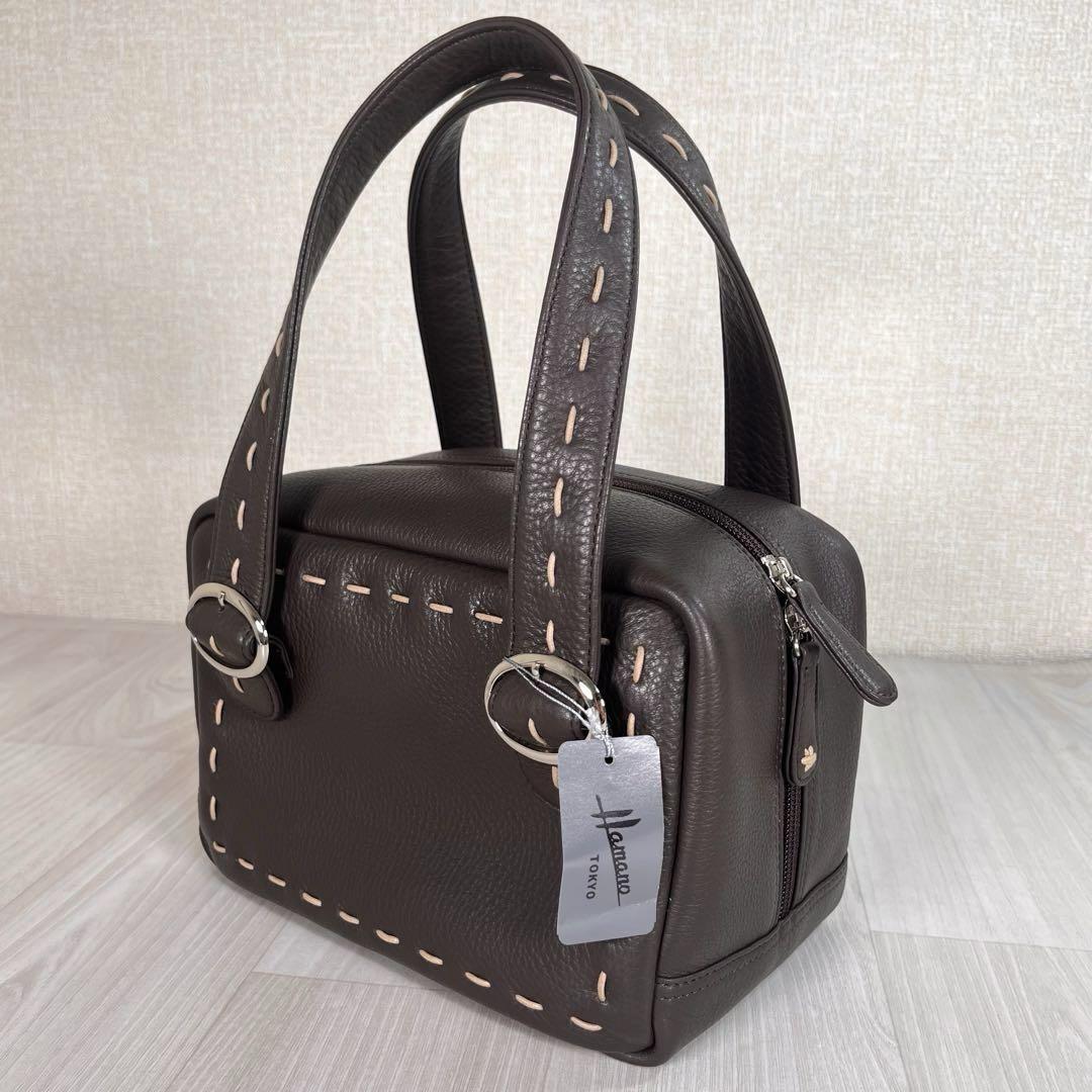 【新品未使用】Hamano TOKYO/濱野 東京　スクエア ハンドバッグ　ミニ 新品未使用】Hamano TOKYO/濱野 東京 スクエア ハンドバッグ