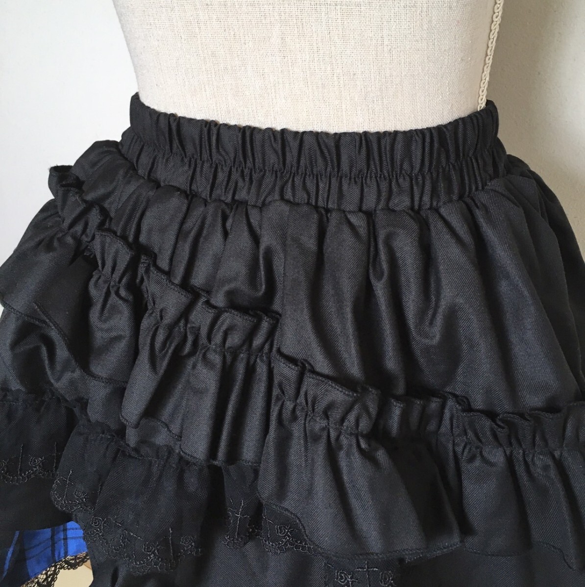 【新品☆】ロリータ　チェック柄　ミニスカート　フリル　S ゴスロリ　クロス　送料無料 コスプレ衣装_画像8