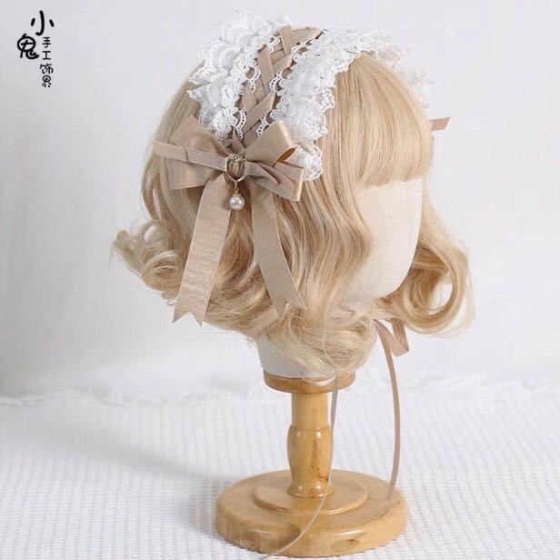 【ラスト1点】ネコ耳　ヘアアクセサリー　ベージュ　2way ヘッドアクセサリー　送料無料　カチューシャコスプレ _画像3