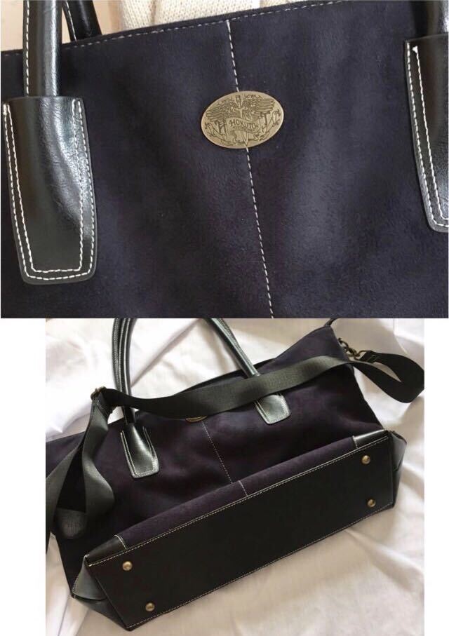 【美品】HOKUTO COLLECTION ショルダーバッグ　2way トートバッグ 送料無料　男女兼用　大きいサイズ　バッグ_画像9