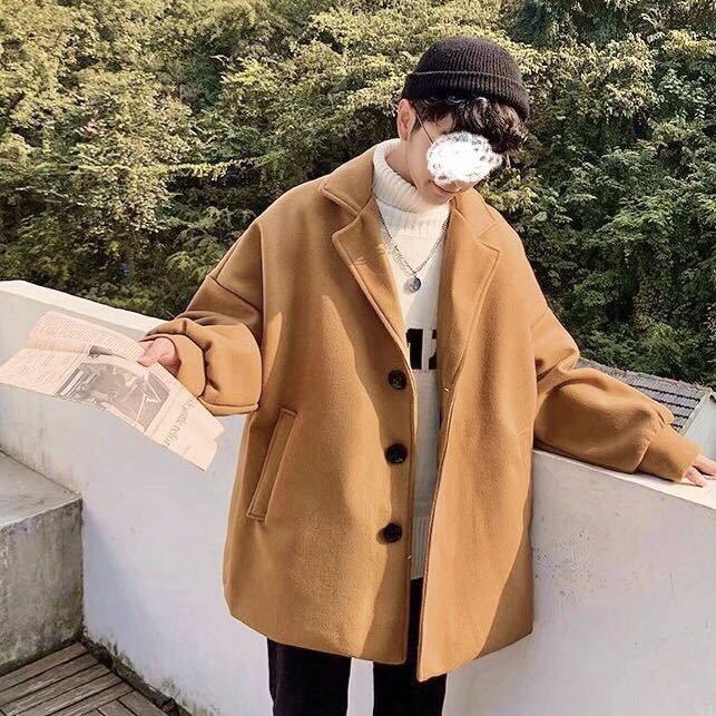 【ラスト1点】チェスター コート アウター ウール オーバーシルエット　M 送料無料　メンズ　レディース_画像1