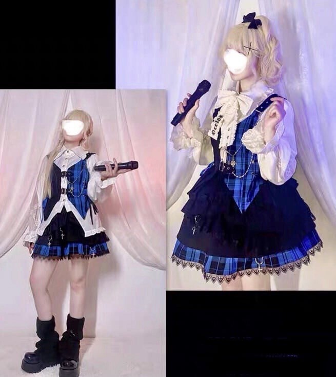 【新品☆】ロリータ　チェック柄　ミニスカート　フリル　S ゴスロリ　クロス　送料無料 コスプレ衣装_画像5