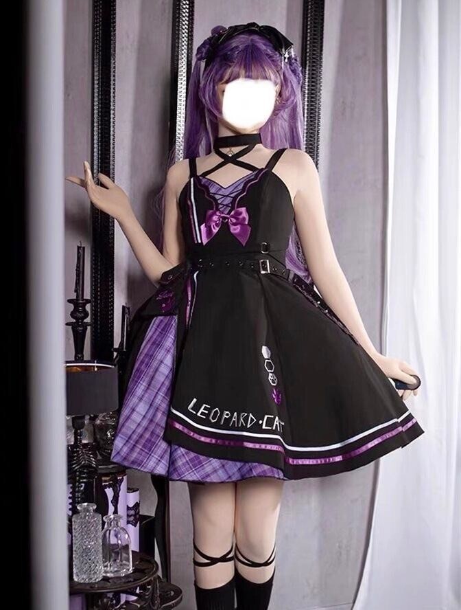 【ラスト1点】ロリータ　ネコ　キャミワンピース　ショート丈パーカー　S セット 送料無料 コスプレ_画像5