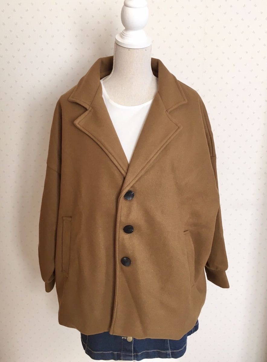 【ラスト1点】チェスター コート アウター ウール オーバーシルエット　M 送料無料　メンズ　レディース_画像5