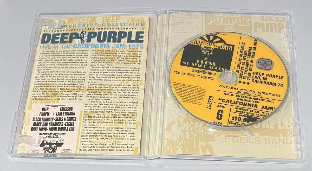 M7724◆DEEP PURPLE◆LIVE IN CALIFORNIA 1974(1DVD)輸入盤_画像3