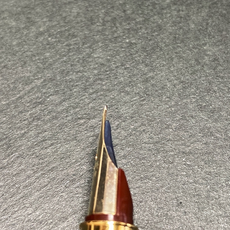 送料無料☆USED☆PILOT 萬年筆 Ｆ 14K-585 漆調 レッド ゴールドトリム/パイロット カスタム 朱色 URUSHI 金ペン ステーショナリー★4Pen