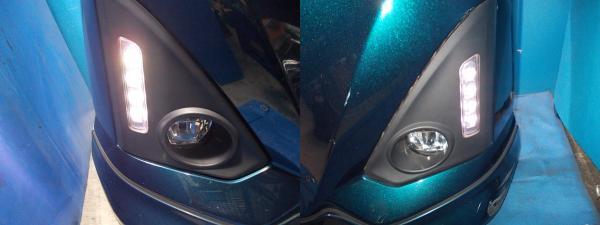 M900A/M910A/ルーミー カスタムG　フロントバンパー/グリル、リップスポイラー、フォグランプ、センサー、LED付　カラーNo.B82