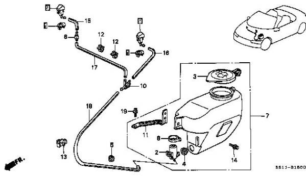 BEAT PP1 ウォッシャーノズル＆パッキンセット純正・即納OK！！_画像3
