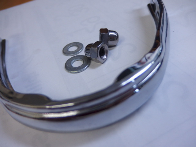 ＃Cub カブ C100 １０５等 レッグシールド フレームカバーバンド メッキ仕様（送料安いレターパックライト）5-61-05:37５の画像3