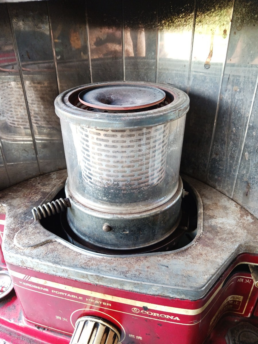 ヴィンテージ CORONA コロナ 石油ストーブ SR-1 インダストリアル 昭和レトロ 当時物 インテリア 赤系_画像5