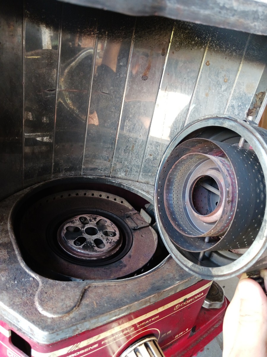 ヴィンテージ CORONA コロナ 石油ストーブ SR-1 インダストリアル 昭和レトロ 当時物 インテリア 赤系_画像6