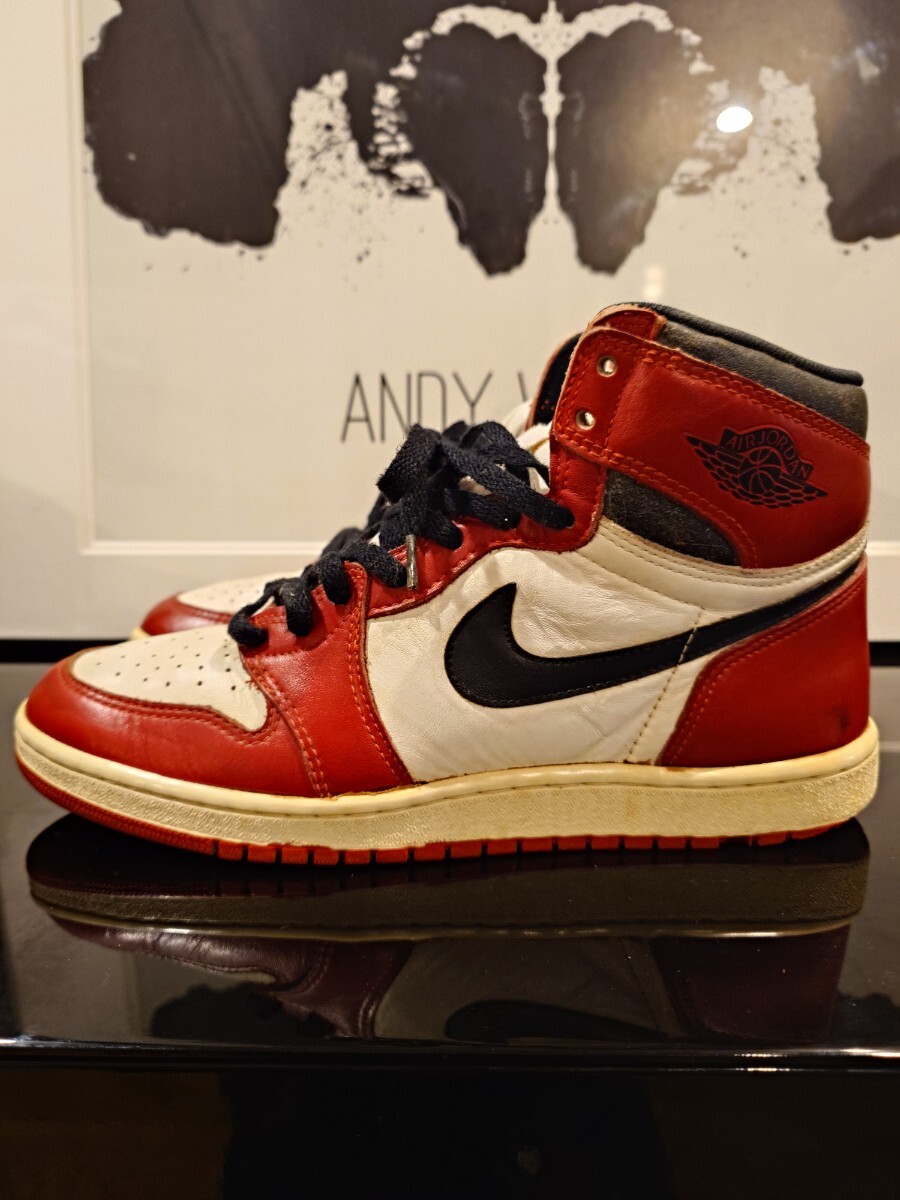 オリジナルヴィンテージNike エアジョーダン1 大きめ85年製　花道カラー NIKE AIR JORDAN1 ORIGINAL ② - vintage_sneaker