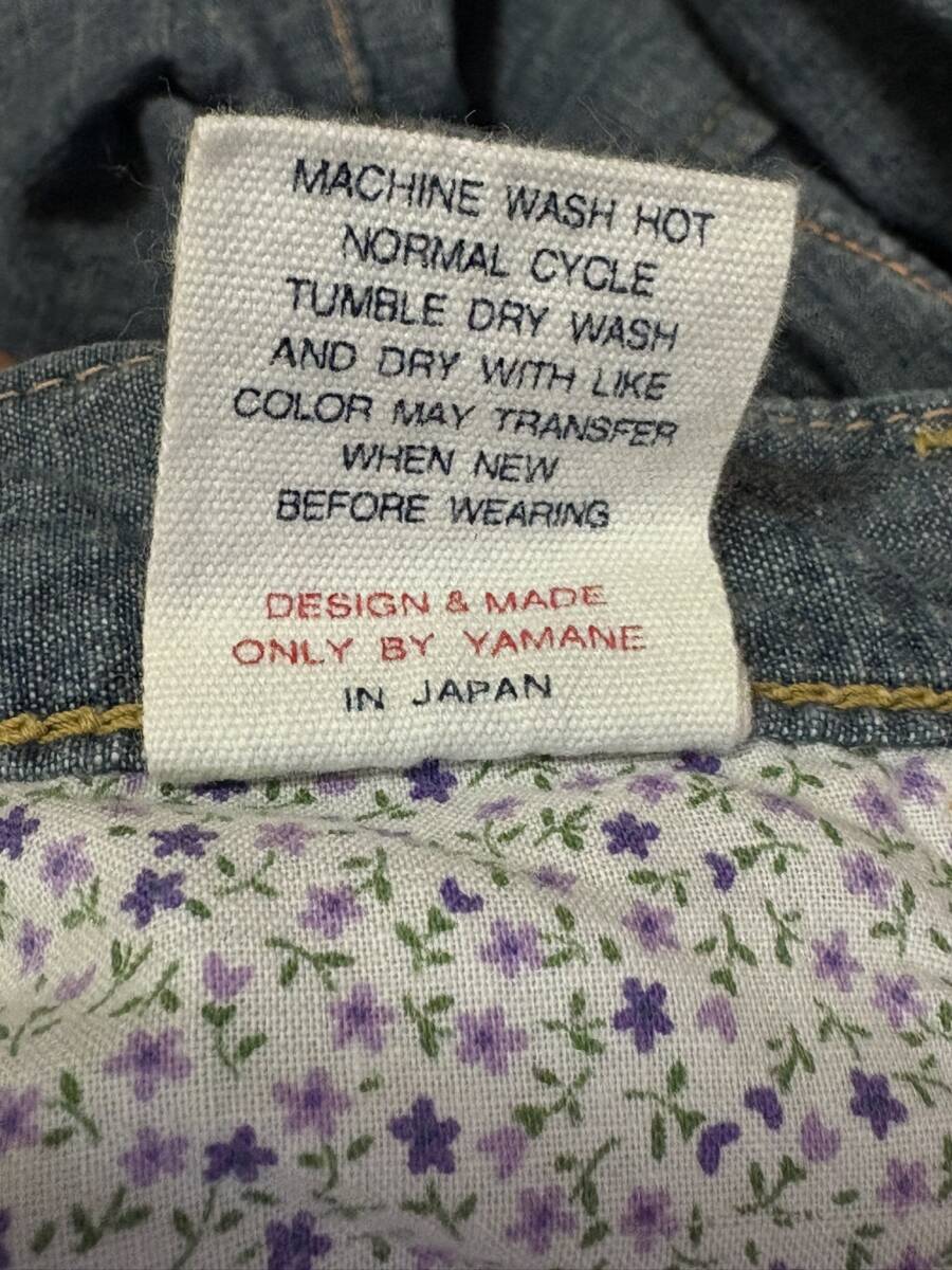 ※新 恵美寿神頭 EVISU エヴィス エビス LOT 2005 カモメペイントセルビッチハーフショートデニムパンツインディゴ 日本製 34　　　 BJBE.H_画像8