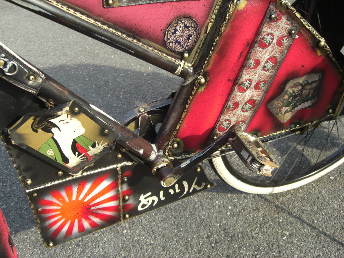 改造自転車 26インチ ディスプレイ イベントに サインボード 看板に 乗れます 動きます 目立ちます 改チャリ