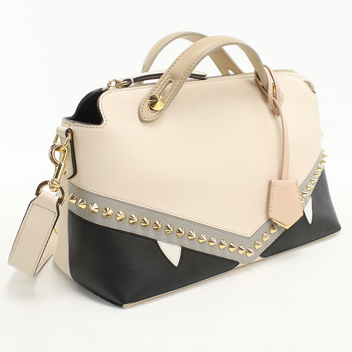 中古良品 FENDI フェンディ ハンドバッグ 8BL124 A1FV バイ ザ ウェイ ミディアム バグズ モンスターアイ レ_画像1