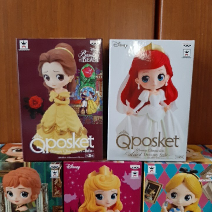 Qposket ベル アリス 白雪姫 アリエル シンデレラ ラプンツェル ディズニー Qposket フィギュア シンデレラ アリス ベル