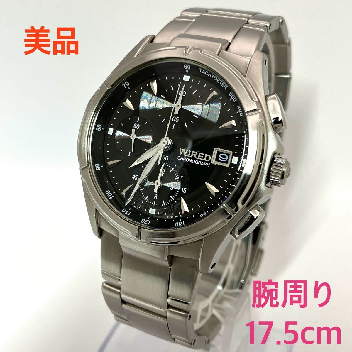 【希少 新品電池】2390 SEIKO 腕時計 メンズ クロノグラフ スモセコ 美品 電池新品 送料込 セイコー SEIKO ワイアード WIRED メンズ
