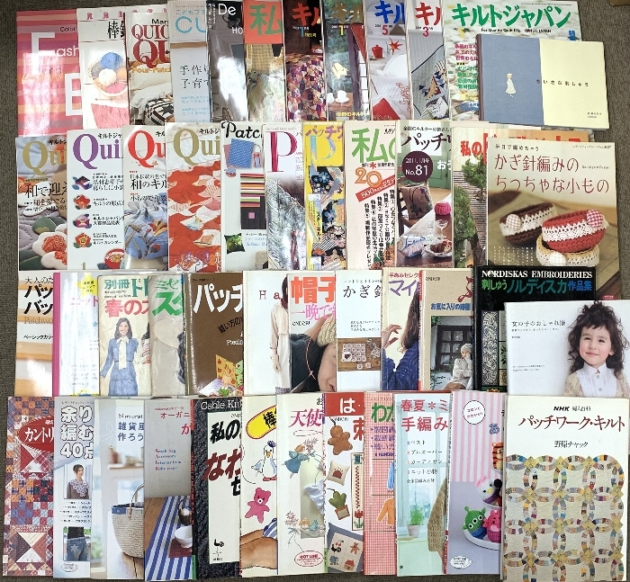 パッチワーク・キルト・手芸関係 まとめて45冊以上 キルトジャパン パッチワークバッグ ふたりでセーター 天使の刺しゅう服 他_画像1