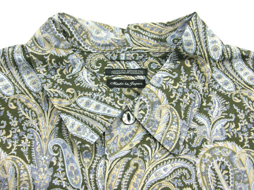 新品 【SUNNY SPORTS ×LIBERTY】 日本製 ペイズリー 半袖シャツ 定価1万7600円 ★351689 サニースポーツ リバティ_画像4