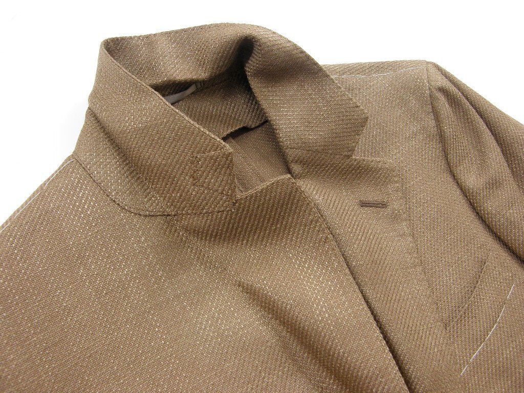 新品 トゥモローランド × 伊 TESSITURA DI NOVARA 【秋春 ツイード】ジャケット ゼニア 茶 ブラウン ★342715 TOMORROWLAND_画像6