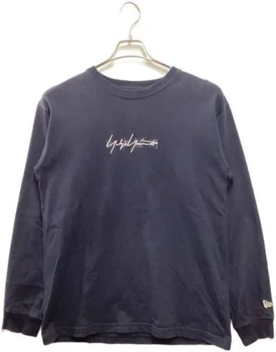 美品 YohjiYamamoto New Era ヨウジヤマモト ニューエラ シグネチャー 加工 長袖 Tシャツ カットソー メンズ XL ネイビー 乃木坂46 _画像1
