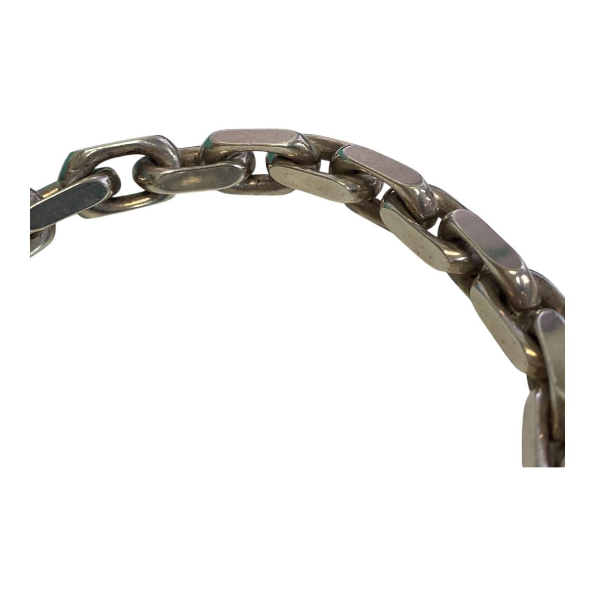 【中古品】TIFFANY&Co. ティファニー シルバー 925/18金 メイカーズ チェーン ブレスレット SV925/K18 54.4g 箱有 A95413RD